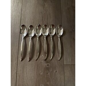 6 PCs 1847 Rogers Bros Teaspoons Flair Pattern Silverplate‎ Flatware